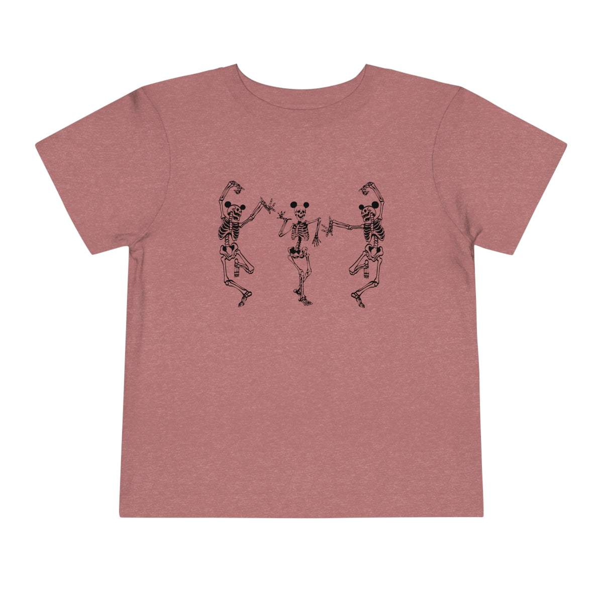 Dancing Skeletons with Ears Bella Canvas Toddler Short Sleeve Tee