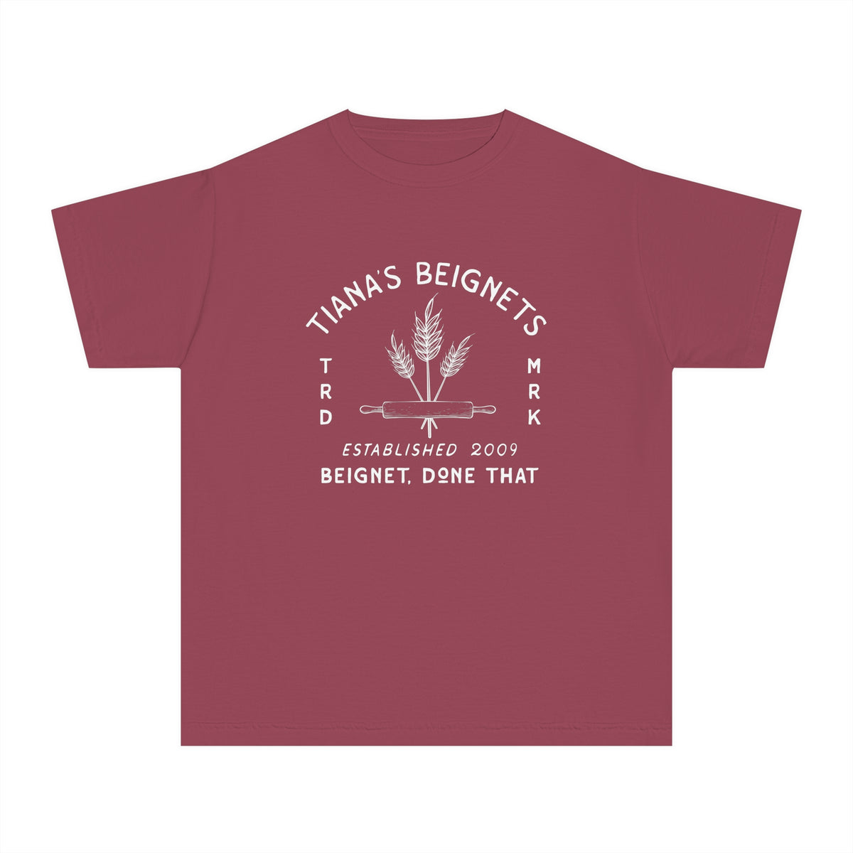 Tiana's Beignets Comfort Colors Youth Midweight Tee
