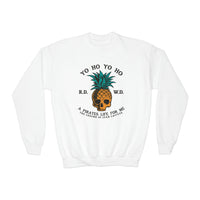 Yo Ho Pirate Life For Me Gildan Youth Crewneck Sweatshirt