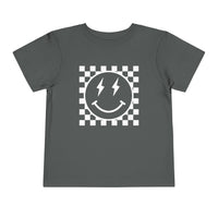 Retro Checkered Smile Bella Canvas Toddler Short Sleeve Tee