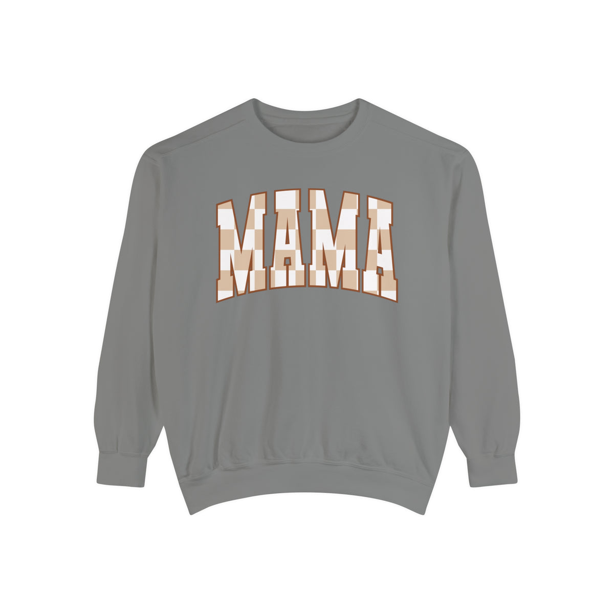 Checkered Mama Unisex Garment-Dyed Sweatshirt