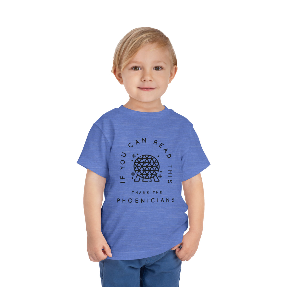 If You Can Read This Thank The Phoenicians Bella Canvas Toddler Short Sleeve Tee