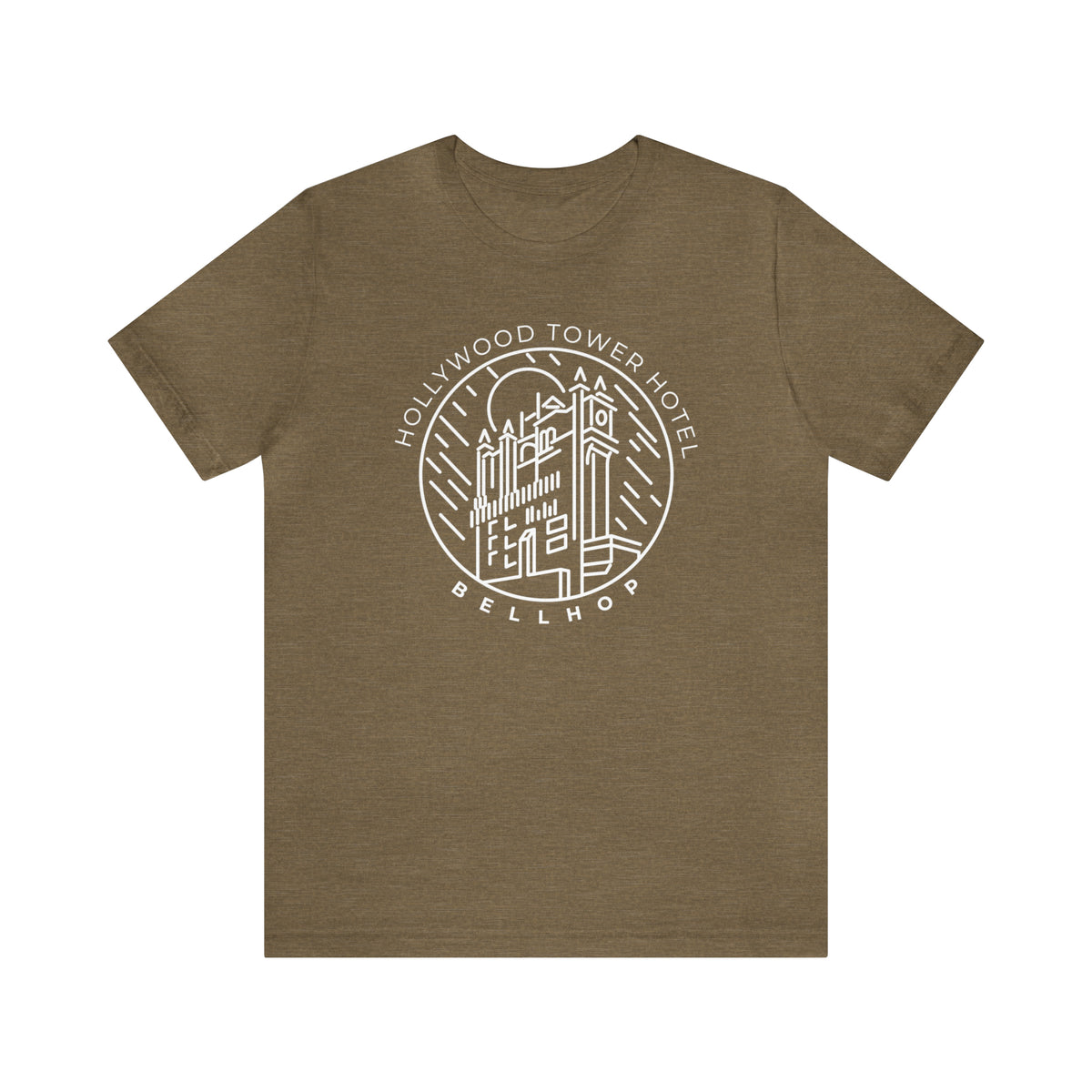 Hollywood Tower Hotel Bellhop Bella Canvas Unisex Jersey Short Sleeve Tee