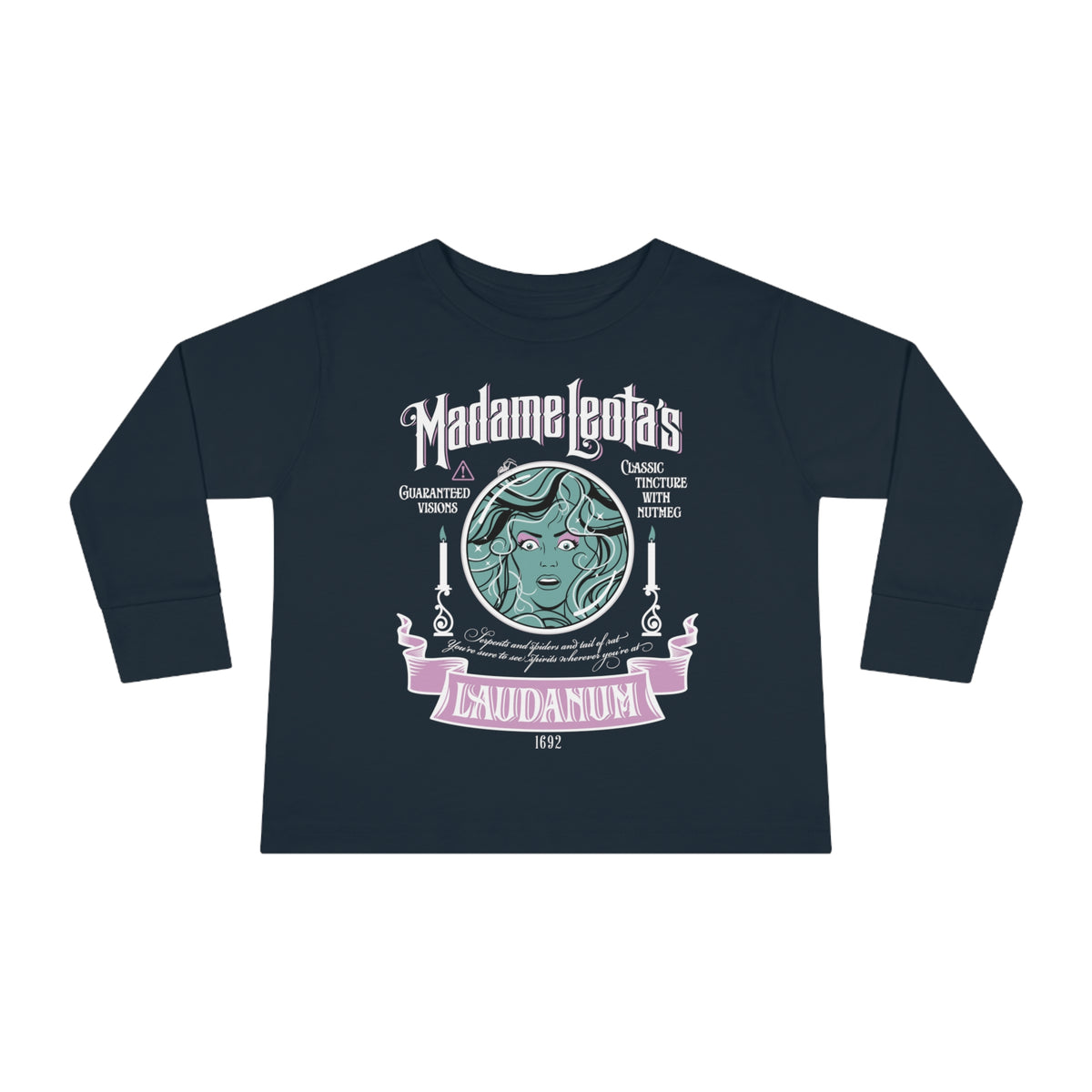 Madame Leota’s Laudanum Teal Rabbit Skins Toddler Long Sleeve Tee