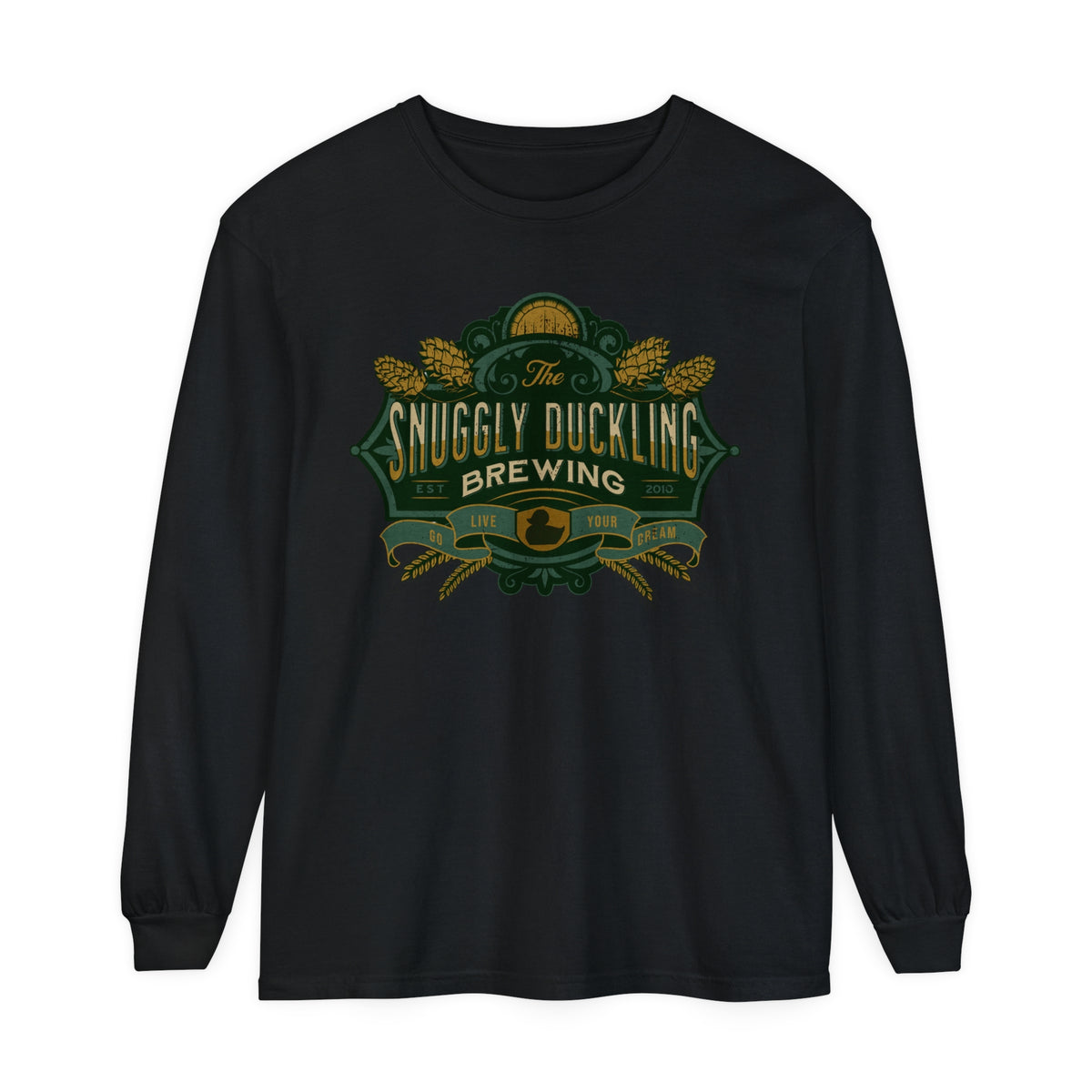 The Snuggly Duckling Brewing Comfort Colors Unisex Garment-dyed Long Sleeve T-Shirt