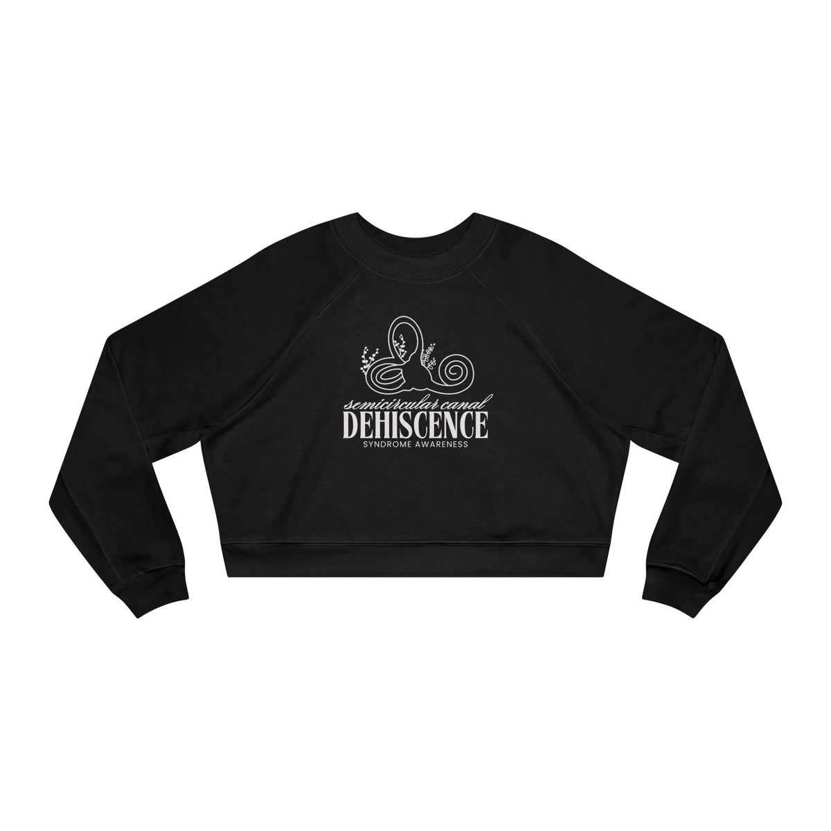 Semicircular Canal Dehiscence Syndrome Awareness Women's Cropped Fleece Pullover