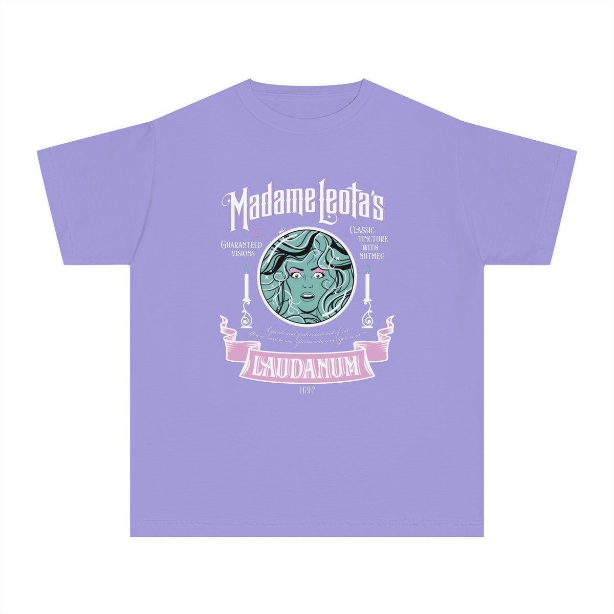 Madame Leota’s Laudanum Teal Comfort Colors Youth Midweight Tee