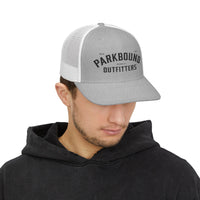 Parkbound Outfitters Snapback Trucker Cap - Stylish Gray & White Hat for Outdoor Adventures