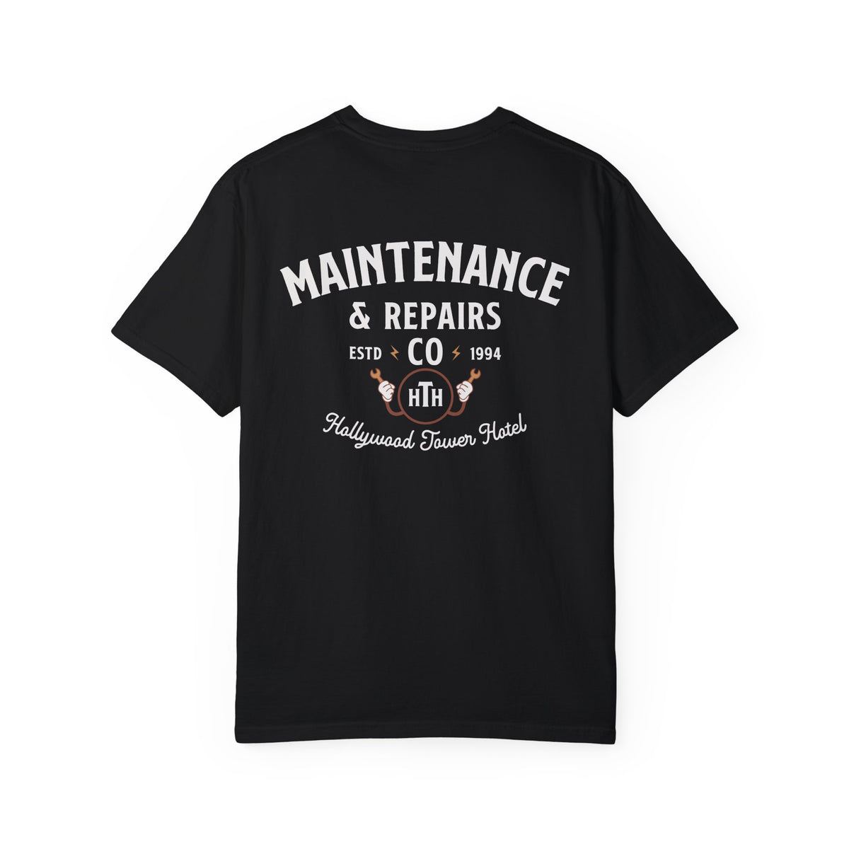 Hollywood Tower Hotel Maintenance & Repairs Comfort Colors Unisex Garment-Dyed T-shirt