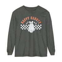Happy Haunts Comfort Colors Unisex Garment-dyed Long Sleeve T-Shirt