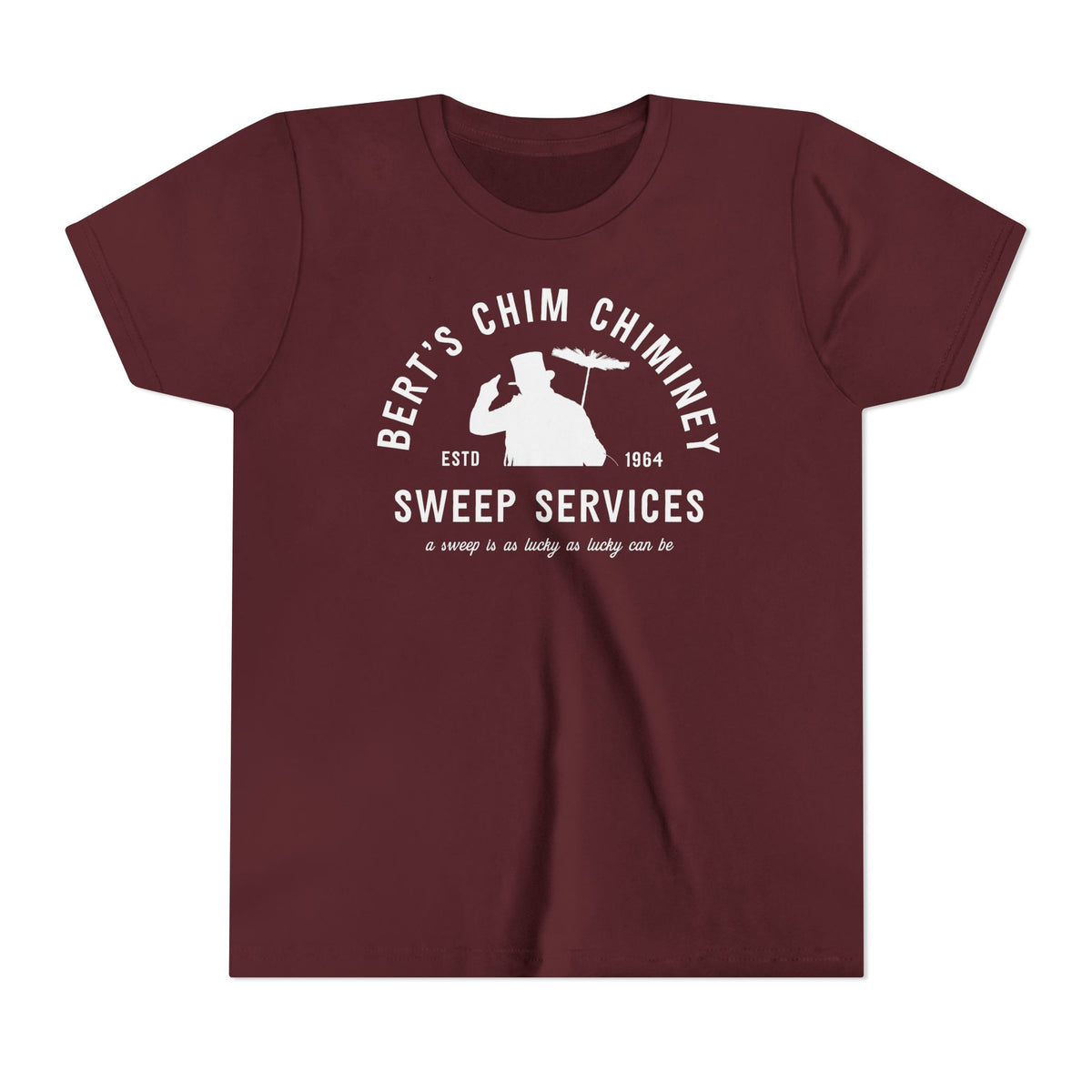 Bert’s Chim Chiminey Sweep Services Bella Canvas Youth Short Sleeve Tee