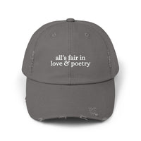 All's Fair In Love And Poetry Unisex Distressed Cap
