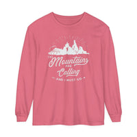 The Mountains Are Calling Comfort Colors Unisex Garment-dyed Long Sleeve T-Shirt