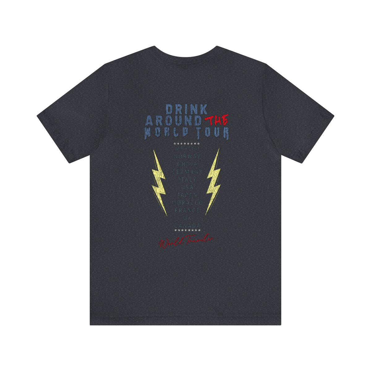 Drink Around The World Tour Bella Canvas Unisex Jersey Short Sleeve Tee