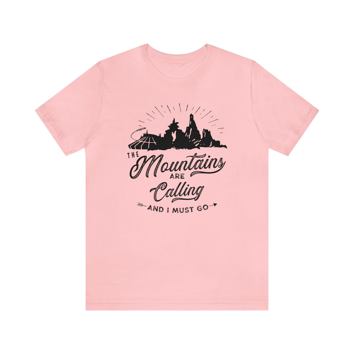 The Mountains Are Calling Bella Canvas Unisex Jersey Short Sleeve Tee