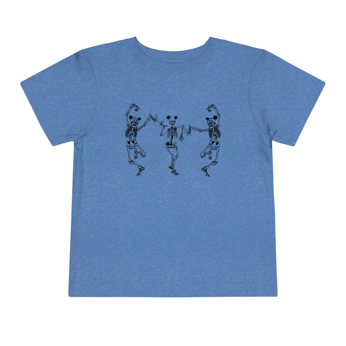 Dancing Skeletons with Ears Bella Canvas Toddler Short Sleeve Tee