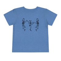 Dancing Skeletons with Ears Bella Canvas Toddler Short Sleeve Tee
