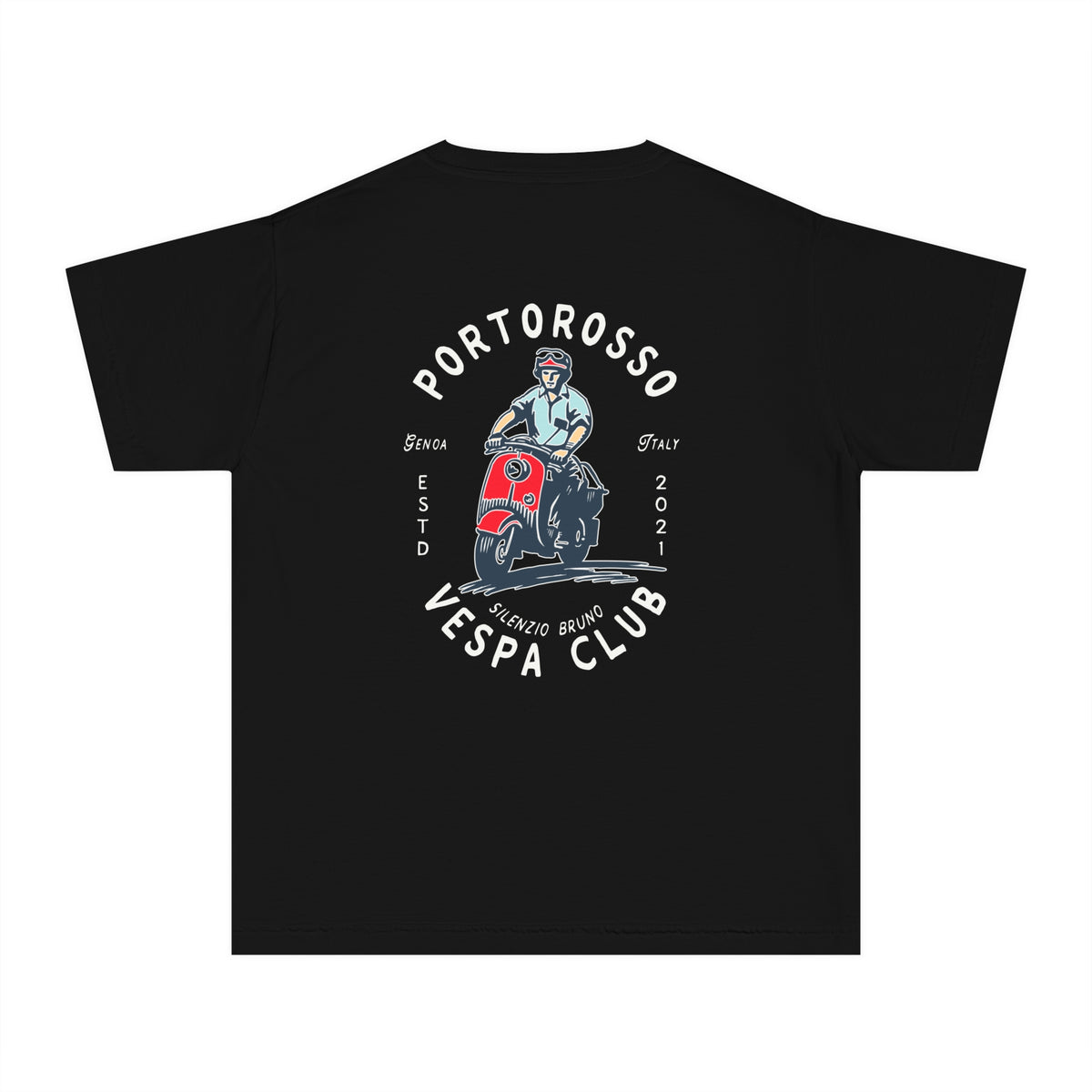 Portorosso Vespa Club Comfort Colors Youth Midweight Tee
