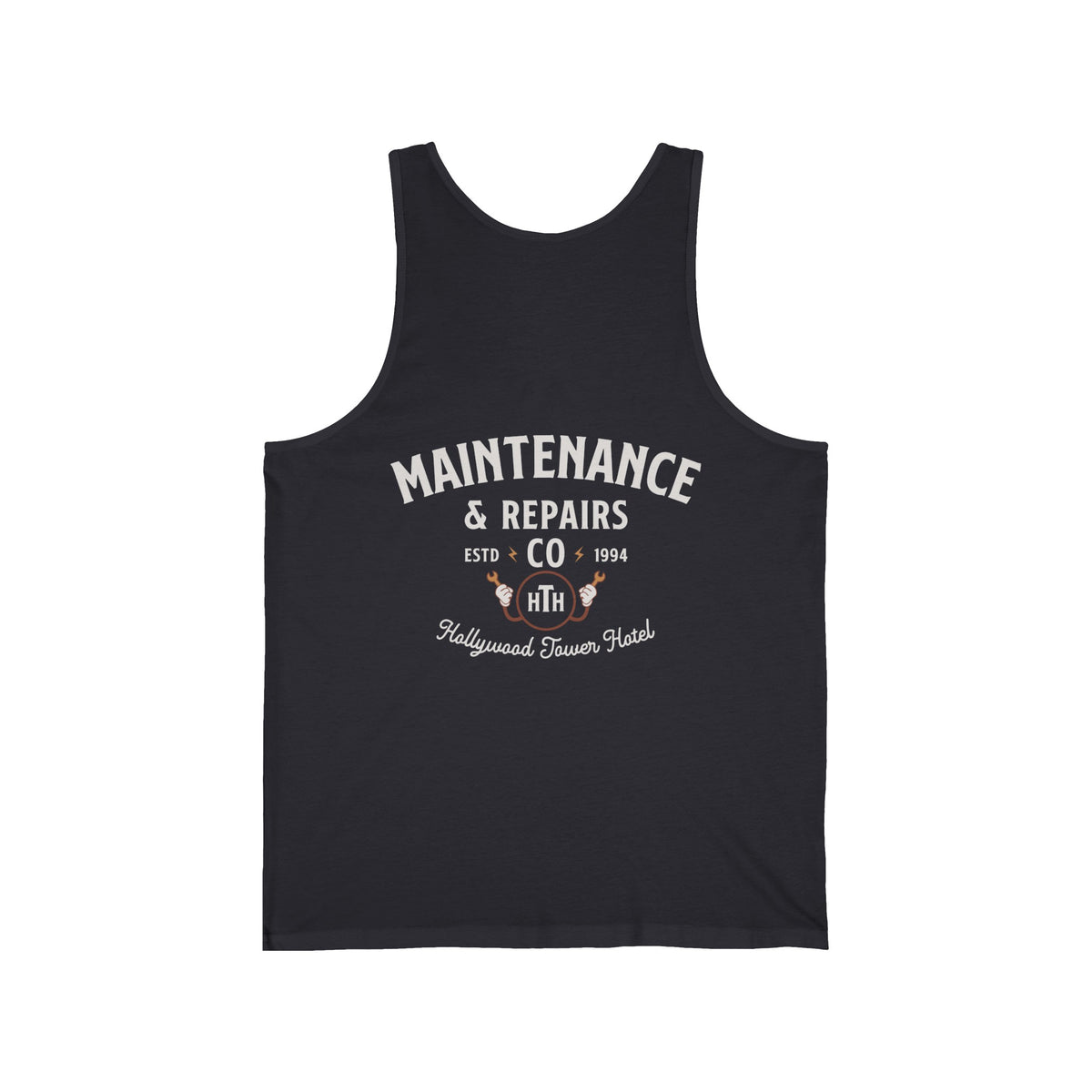 Hollywood Tower Hotel Maintenance & Repairs Bella Canvas Unisex Jersey Tank