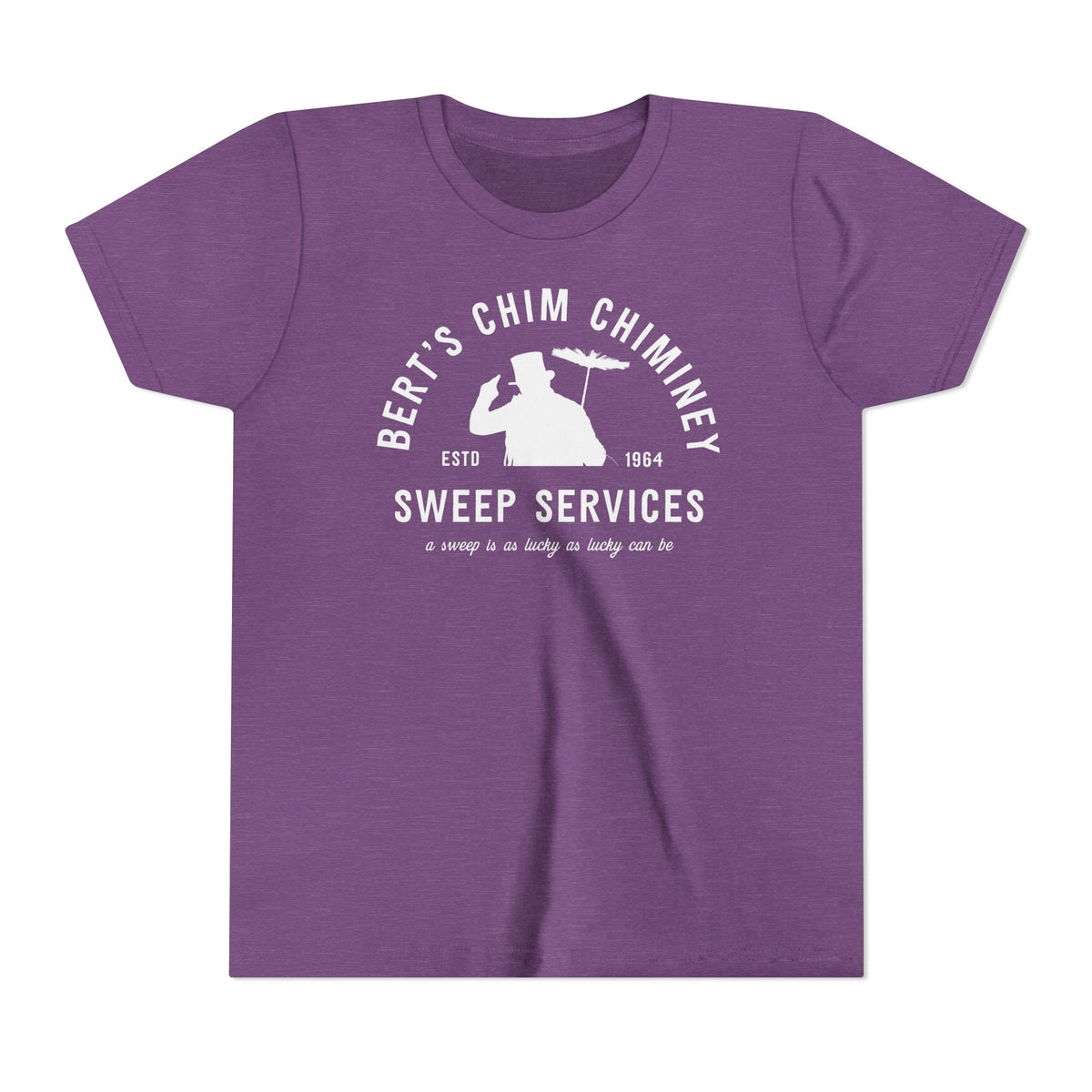 Bert’s Chim Chiminey Sweep Services Bella Canvas Youth Short Sleeve Tee