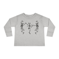Dancing Skeletons with Ears Rabbit Skins Toddler Long Sleeve Tee