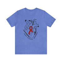 Heart Disease Awareness Bella Canvas Unisex Jersey Short Sleeve Tee