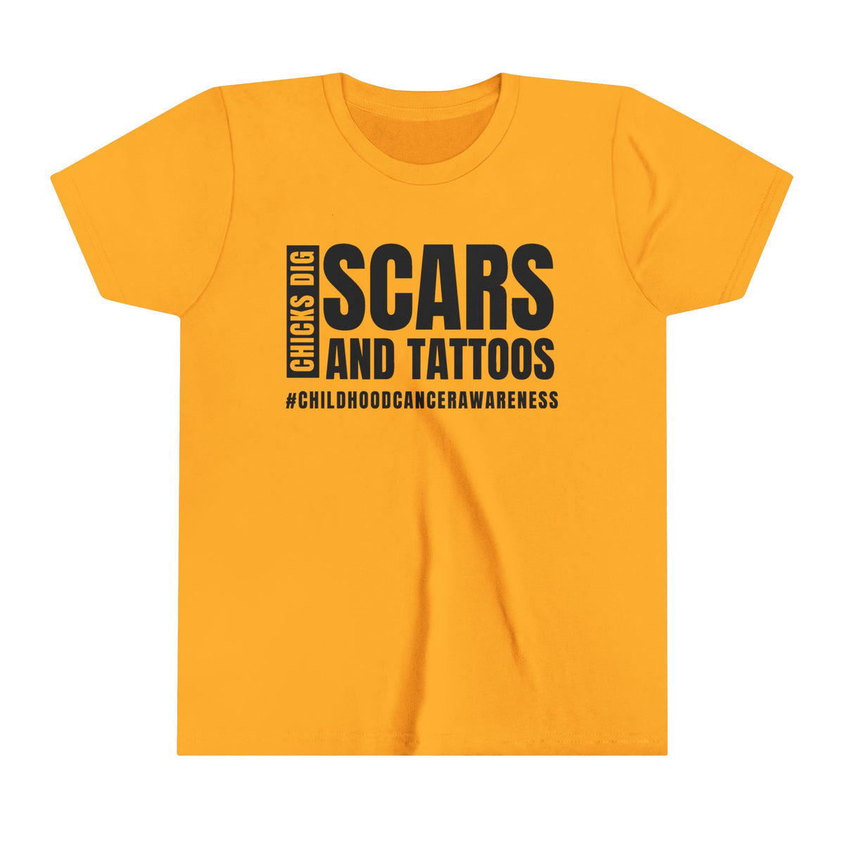 Chicks Dig Scars and Tattoos Bella Canvas Youth Short Sleeve Tee
