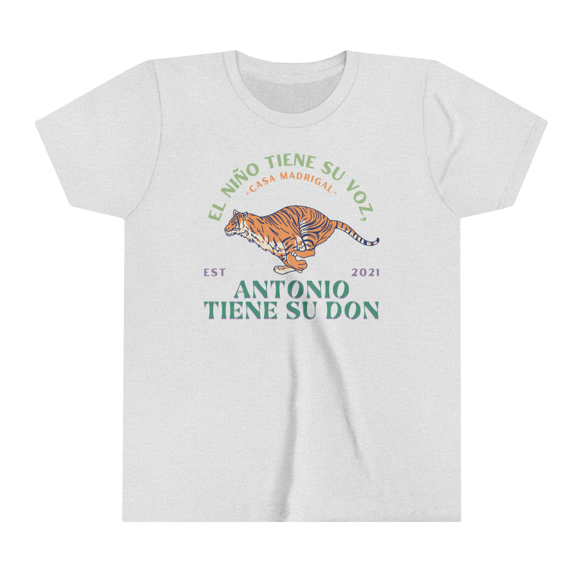 El Niño Tiene Su Vaz, Antonio Tiene Su Don Bella Canvas Youth Short Sleeve Tee