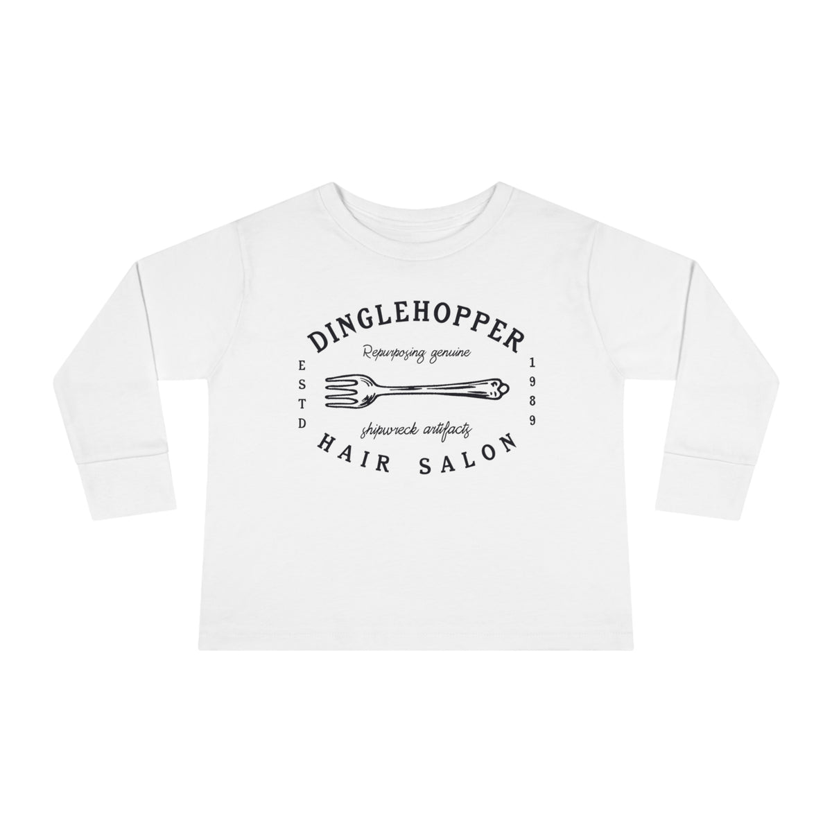 Dinglehopper Hair Salon Rabbit Skins Toddler Long Sleeve Tee