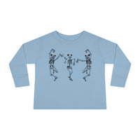 Dancing Skeletons with Ears Rabbit Skins Toddler Long Sleeve Tee