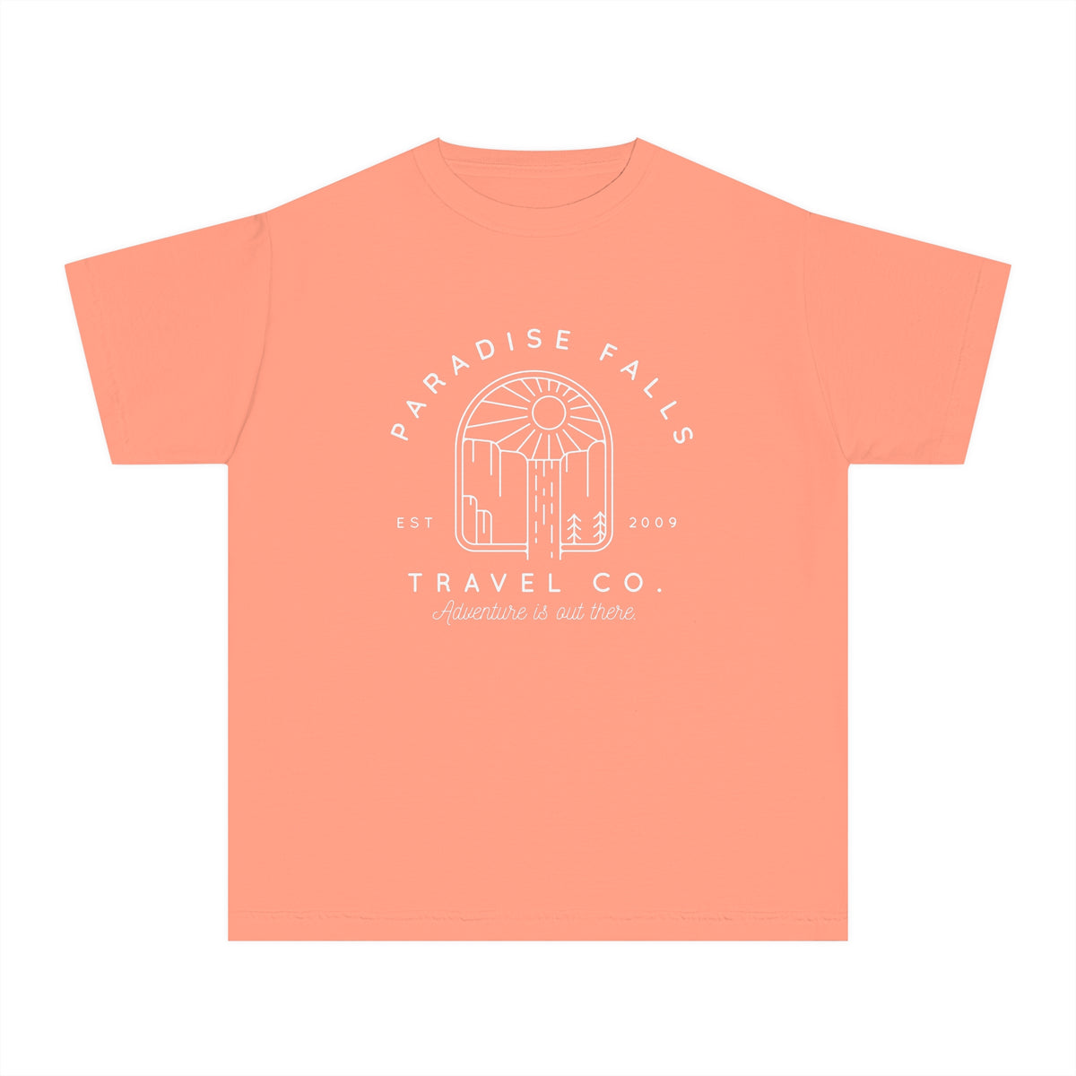 Paradise Falls Vacation Co. Comfort Colors Youth Midweight Tee