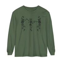 Dancing Skeletons with Ears Comfort Colors Unisex Garment-dyed Long Sleeve T-Shirt
