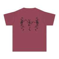 Dancing Skeletons with Ears Comfort Colors Youth Midweight Tee