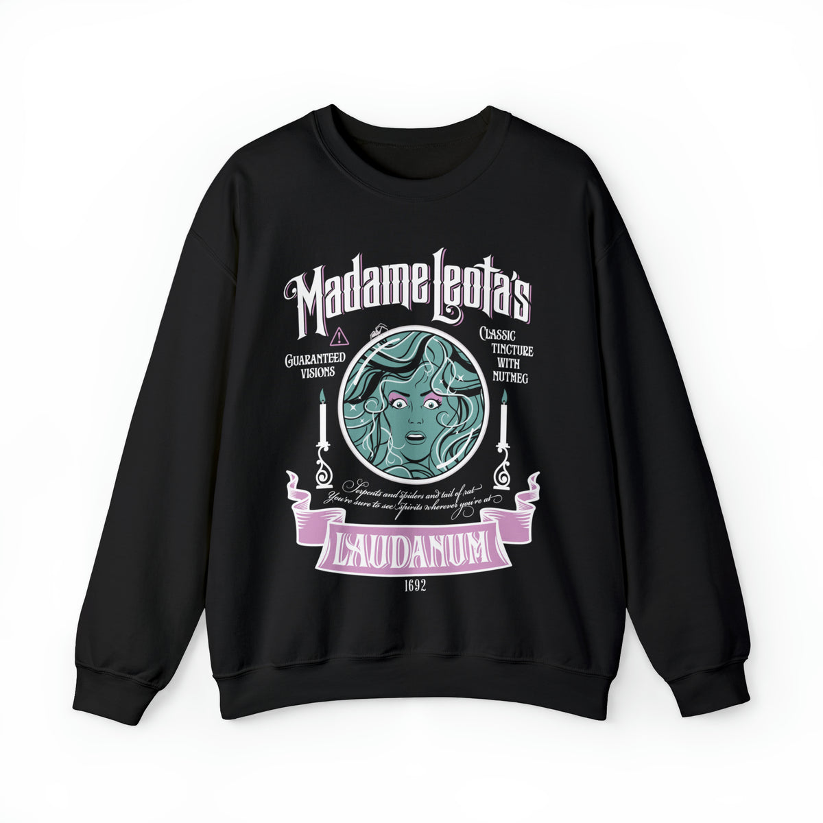 Madame Leota’s Laudanum Teal Gildan Unisex Heavy Blend™ Crewneck Sweatshirt