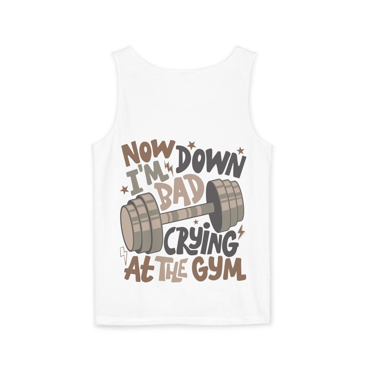 Down Bad Crying at the Gym Unisex Comfort Colors Garment-Dyed Tank Top