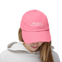 All's Fair In Love And Poetry Unisex Distressed Cap