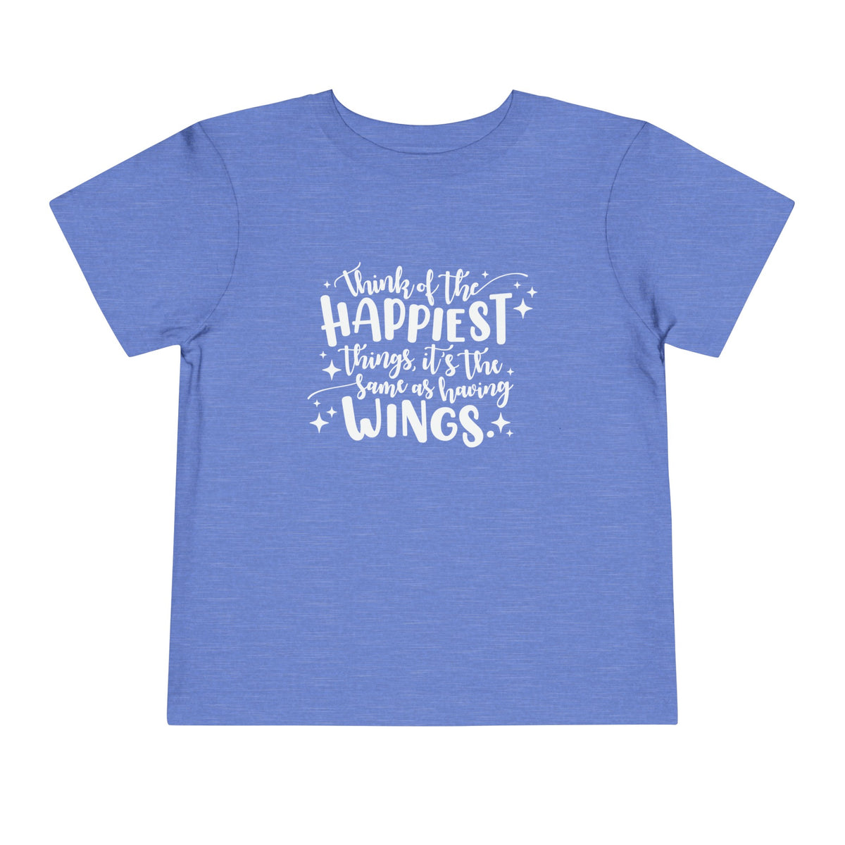 Think of the Happiest Things Bella Canvas Toddler Short Sleeve Tee