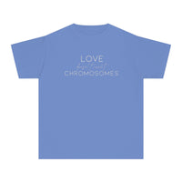 Love Doesn’t Count Chromosomes Comfort Colors Youth Midweight Tee