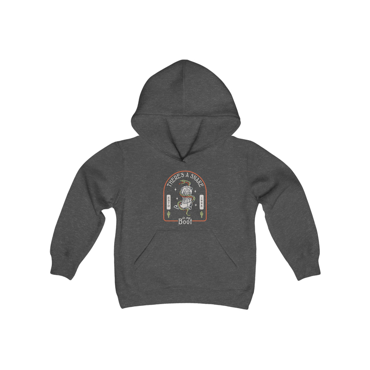 There's A Snake In My Boot Gildan Youth Heavy Blend Hooded Sweatshirt