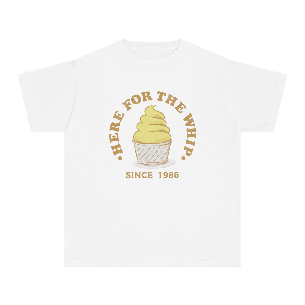 Here For The Whip Comfort Colors Youth Midweight Tee