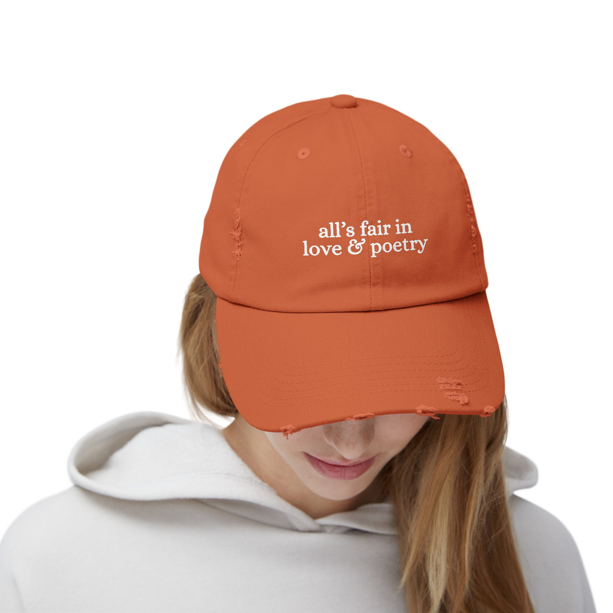All's Fair In Love And Poetry Unisex Distressed Cap