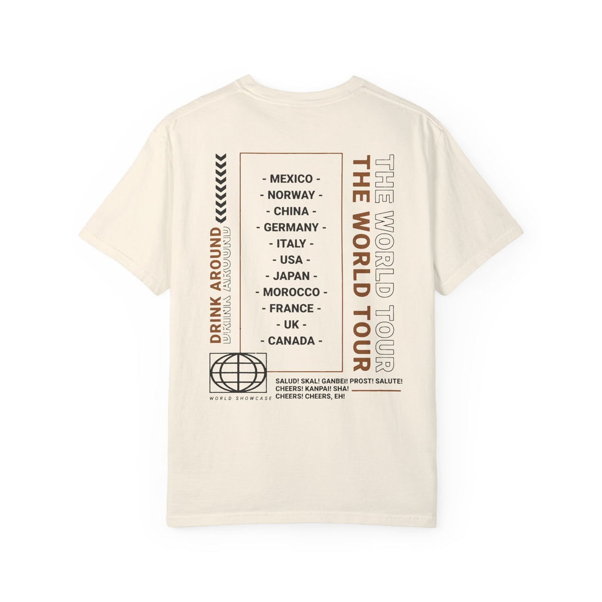 Drink Around The World Tour Comfort Colors Unisex Garment-Dyed T-shirt