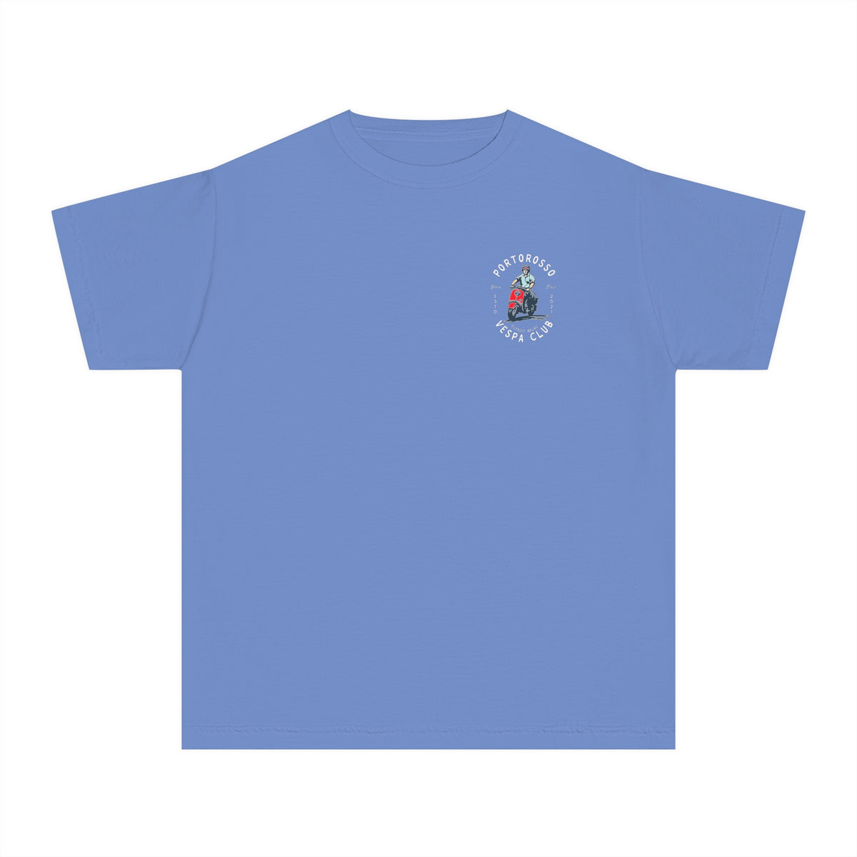 Portorosso Vespa Club Comfort Colors Youth Midweight Tee