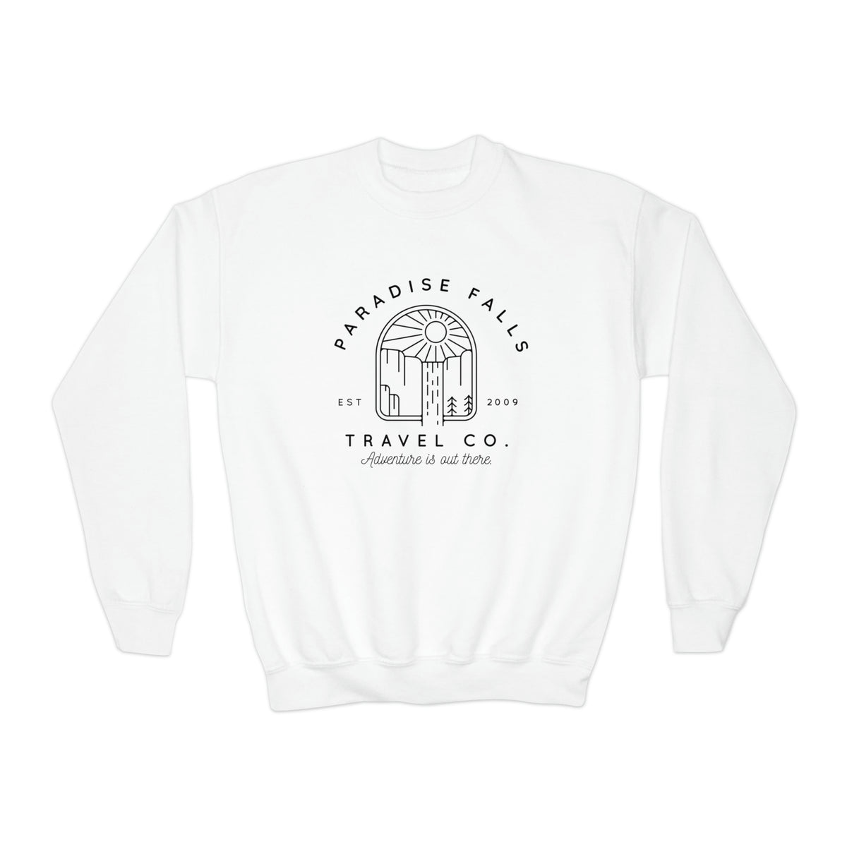 Paradise Falls Vacation Co. Gildan Youth Crewneck Sweatshirt