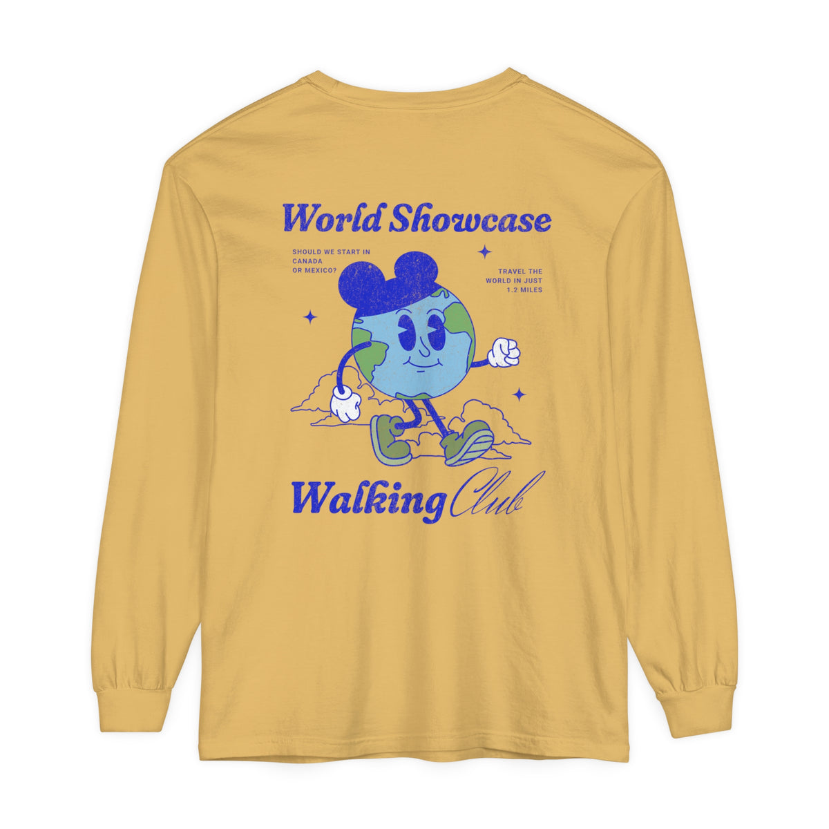 World Showcase Walking Club Comfort Colors Unisex Garment-dyed Long Sleeve T-Shirt
