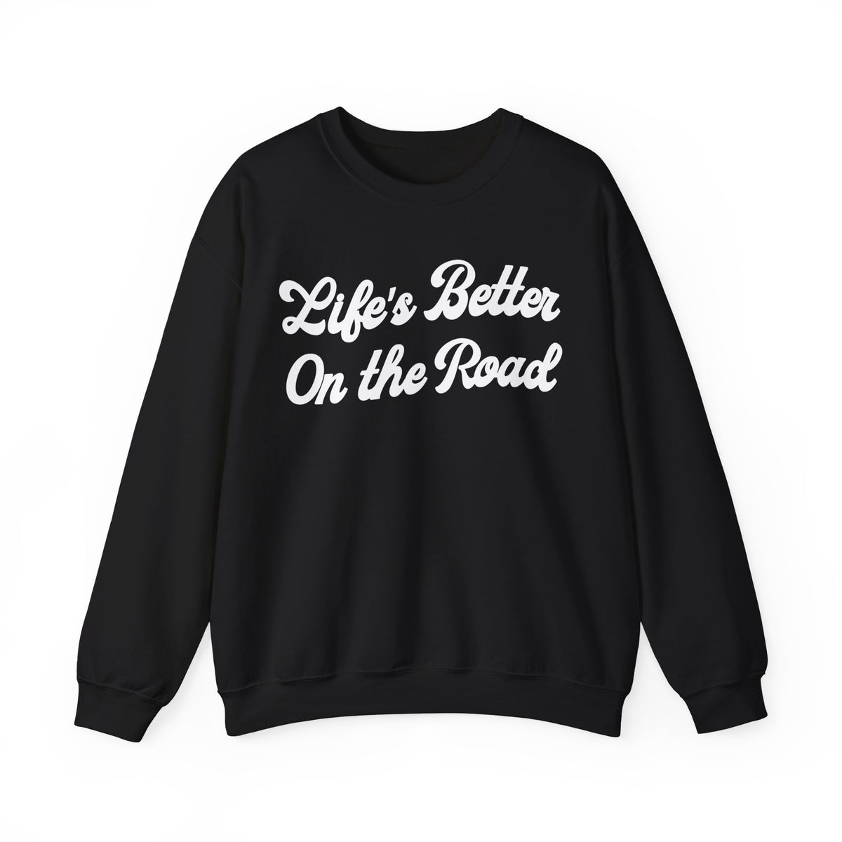 Life's Better On The Road Gildan Unisex Heavy Blend™ Crewneck Sweatshirt