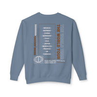 Drink Around the World Tour Unisex Lightweight Comfort Colors Crewneck Sweatshirt