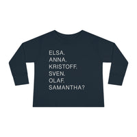 Frozen Character Names Rabbit Skins Toddler Long Sleeve Tee