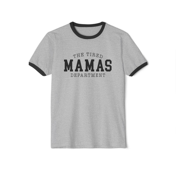 The Tired Mamas Department Next Level Unisex Cotton Ringer T-Shirt