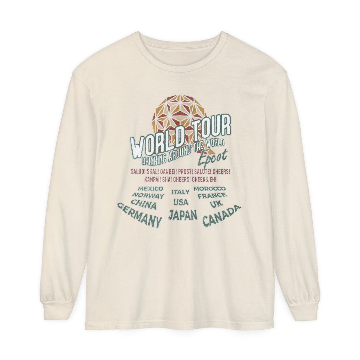 World Tour Comfort Colors Unisex Garment-dyed Long Sleeve T-Shirt